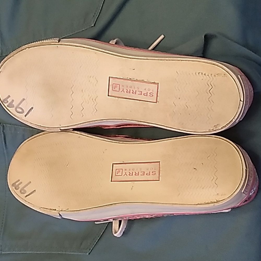 🩷💚 Women's SPERRY 'LIKE NEW! floral pink shoes size 5.5 🩷💚 - Picture 7 of 10